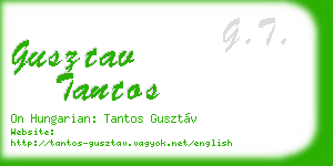 gusztav tantos business card